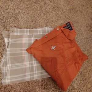 Mens Nike Golf Shorts Size 40 & Byron Nelson Shirt